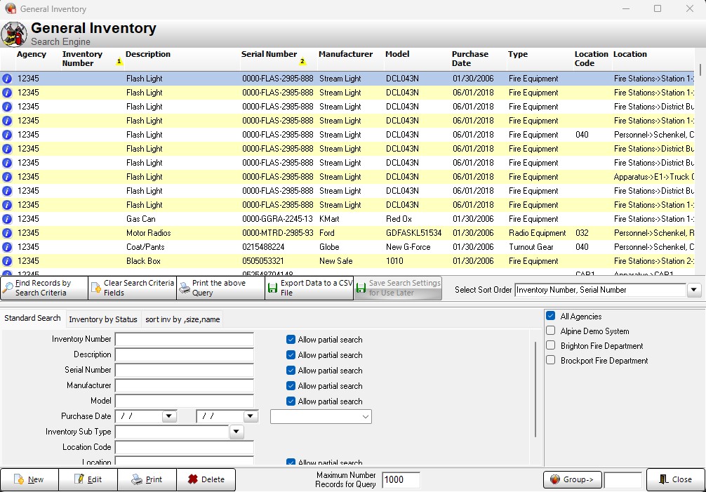 Asset Management Station Inventory 1