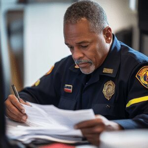 Chief-Looking-at-sign-in-sheet
